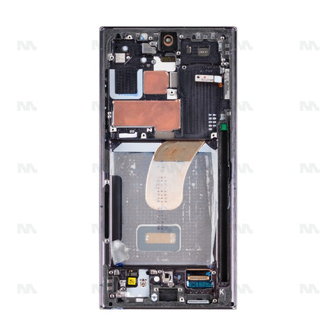 Chassis + Ecran Original Reconditionné + Vitre pour Samsung Galaxy S23 Ultra S918B - Phantom Black