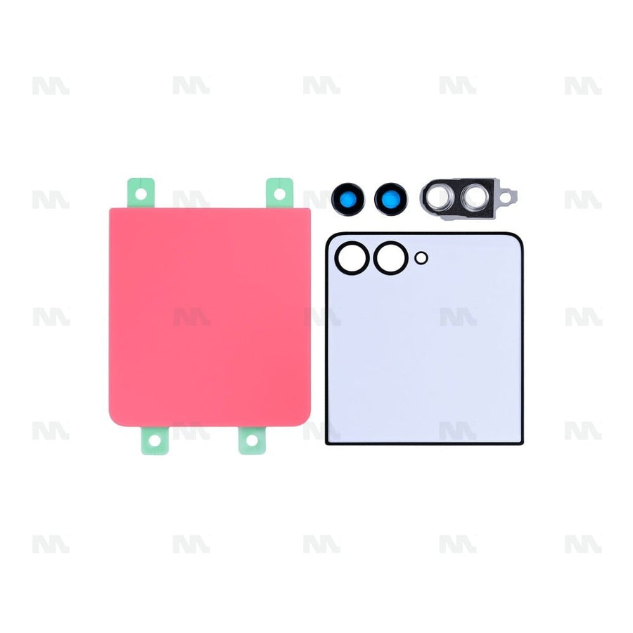 Kit de coques arrière rouge corail avec objectif Original pour Samsung Galaxy Z Flip7 F766B
