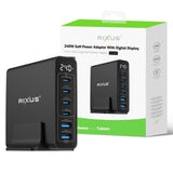 Adaptateur secteur Rixus RX240 GaN avec écran numérique 240 W noir
