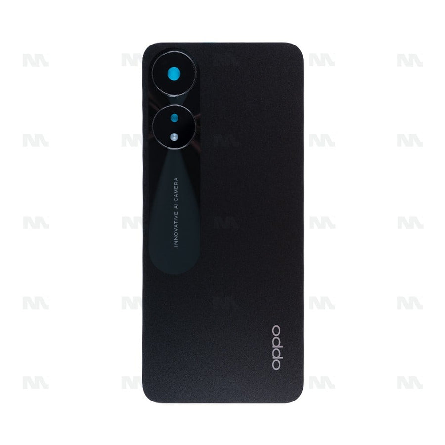 Vitre arrière pour Oppo A78 5G avec lentille noir brillant OEM