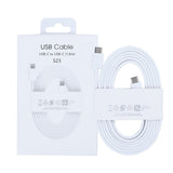 Câble de données USB-C vers USB-C 180 cm blanc Boîte de vente au détail