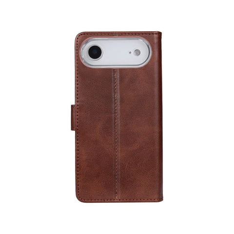Rixus Bookcase pour Apple iPhone 17 Air Marron