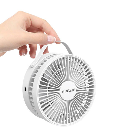 Ventilateur portable à batterie Rixus RXBF03 blanc