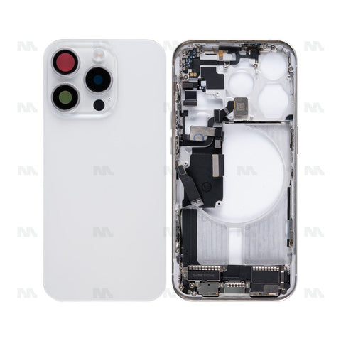 Boîtier avec petites pièces en titane blanc OEM pour Apple iPhone 15 Pro