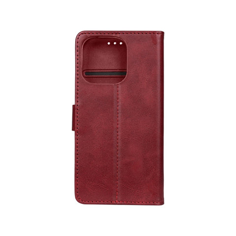 Rixus Bookcase pour Apple iPhone 16 Pro Max Rouge foncé