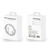 Câble de recharge rapide pour iPhone 15 Series US3001M USB-C vers USB-C 100 cm blanc