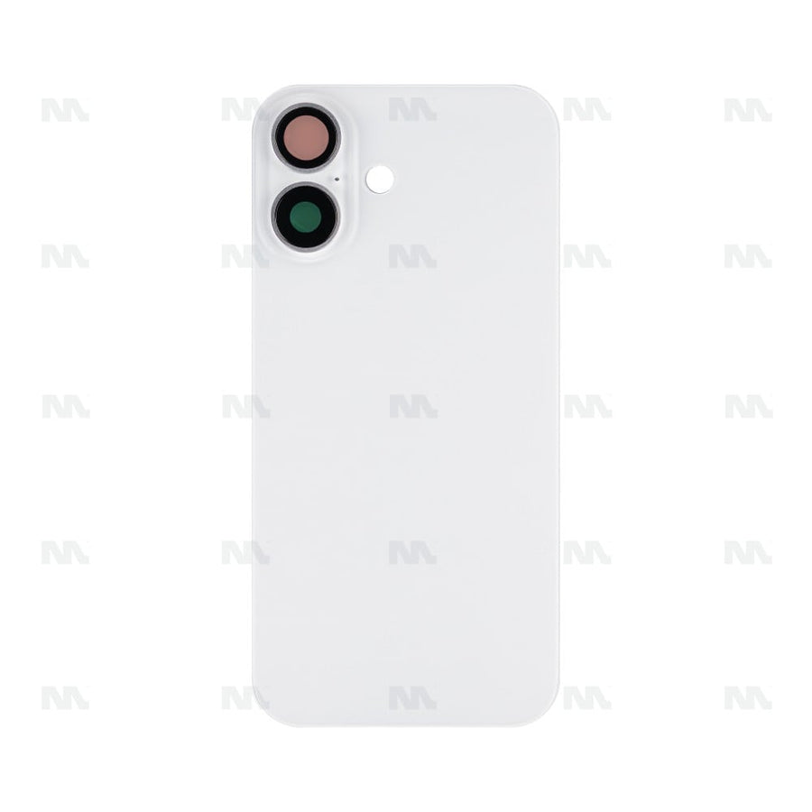 Vitre Arrière sans NFC pour Apple iPhone 16, bloc complet de caméra agrandi Blanc - Compatible