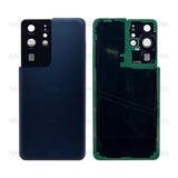 Vitre arrière pour Samsung Galaxy S21 Ultra 5G G998B avec objectif Phantom Navy OEM