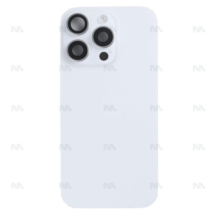 Vitre Arrière avec NFC, cadre d'appareil photo agrandi Titane blanc reconditionné pour Apple iPhone 16 Pro