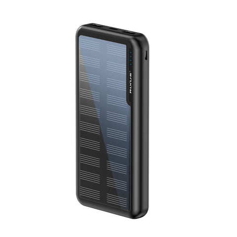 Batterie externe solaire Rixus RXPB45 10 000 mAh noire