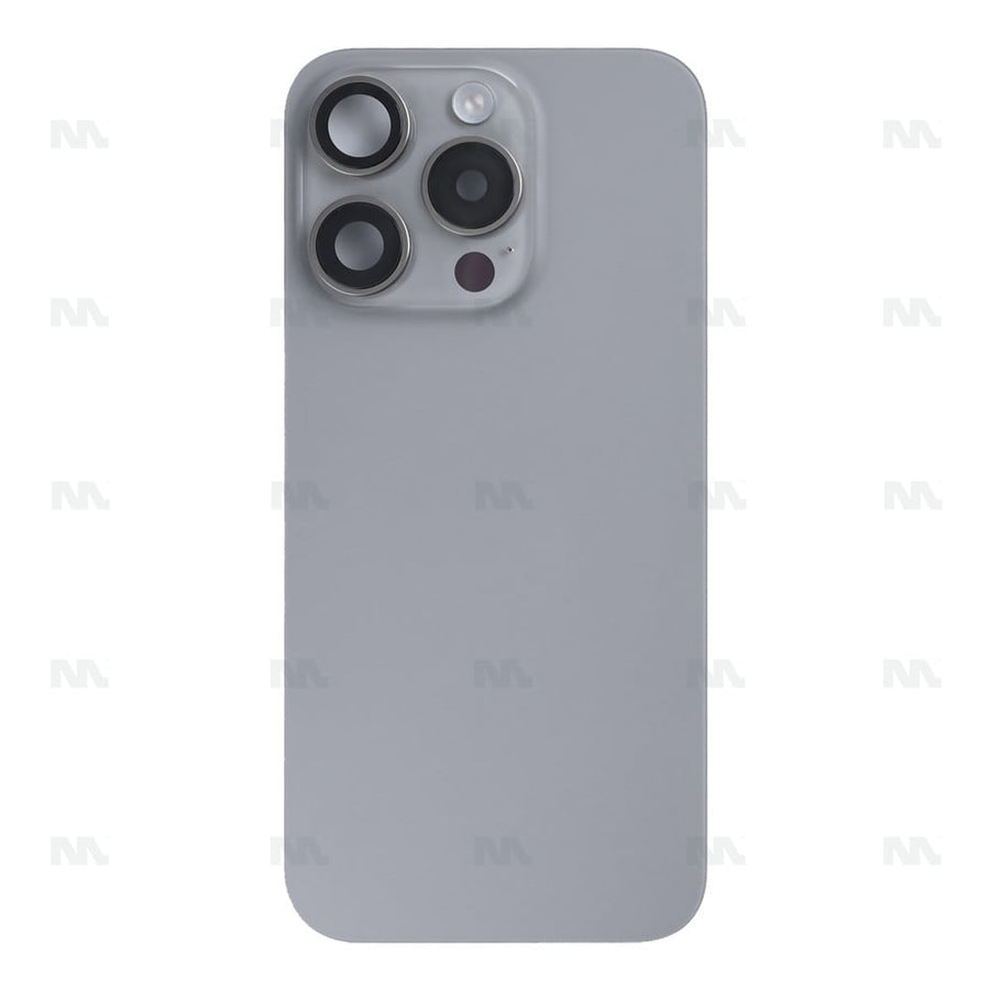 Vitre Arrière avec NFC pour Apple iPhone 15 Pro, cadre de caméra agrandi, titane naturel reconditionné