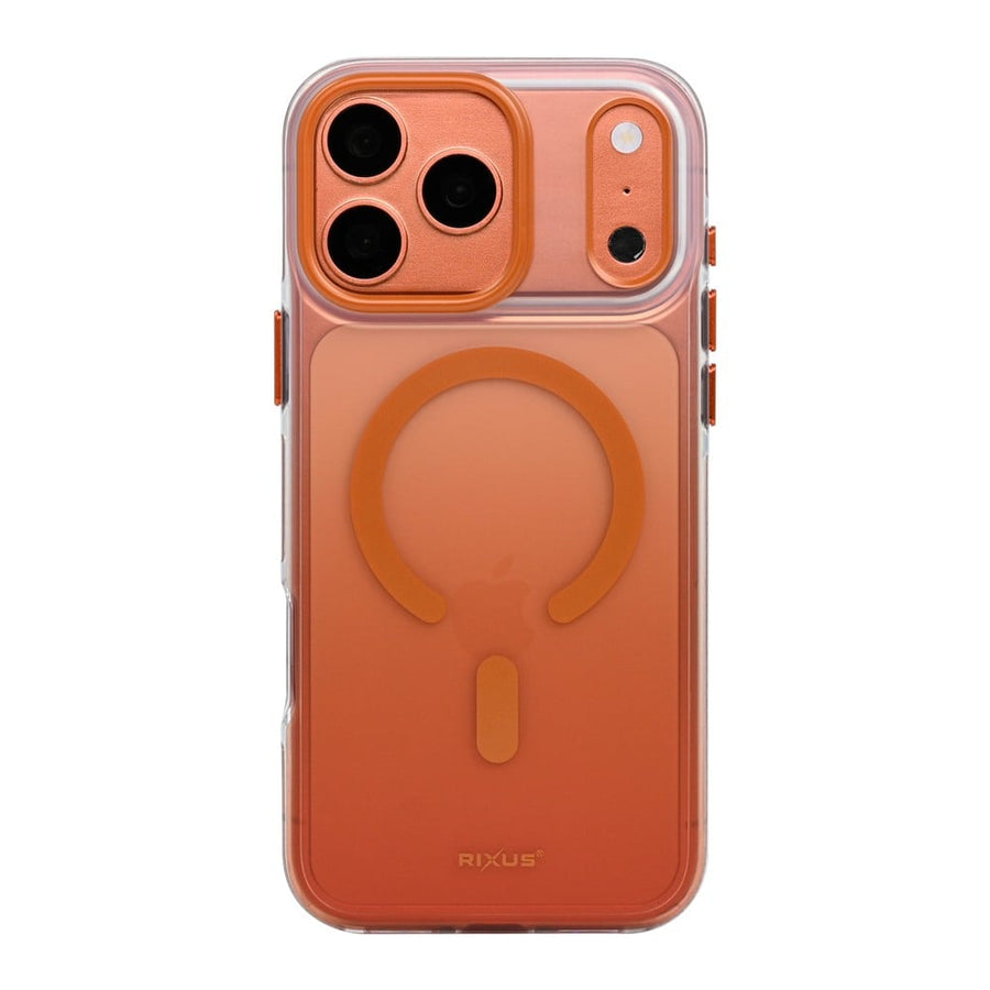 Coque Rixus Aero Shield Compatible MagSafe pour Apple iPhone 17 Pro Max, 18 Pro Max - Orange