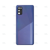 Vitre arrière pour Samsung Galaxy A31 A315F avec prisme pour objectif, couleur bleu écrasé, OEM