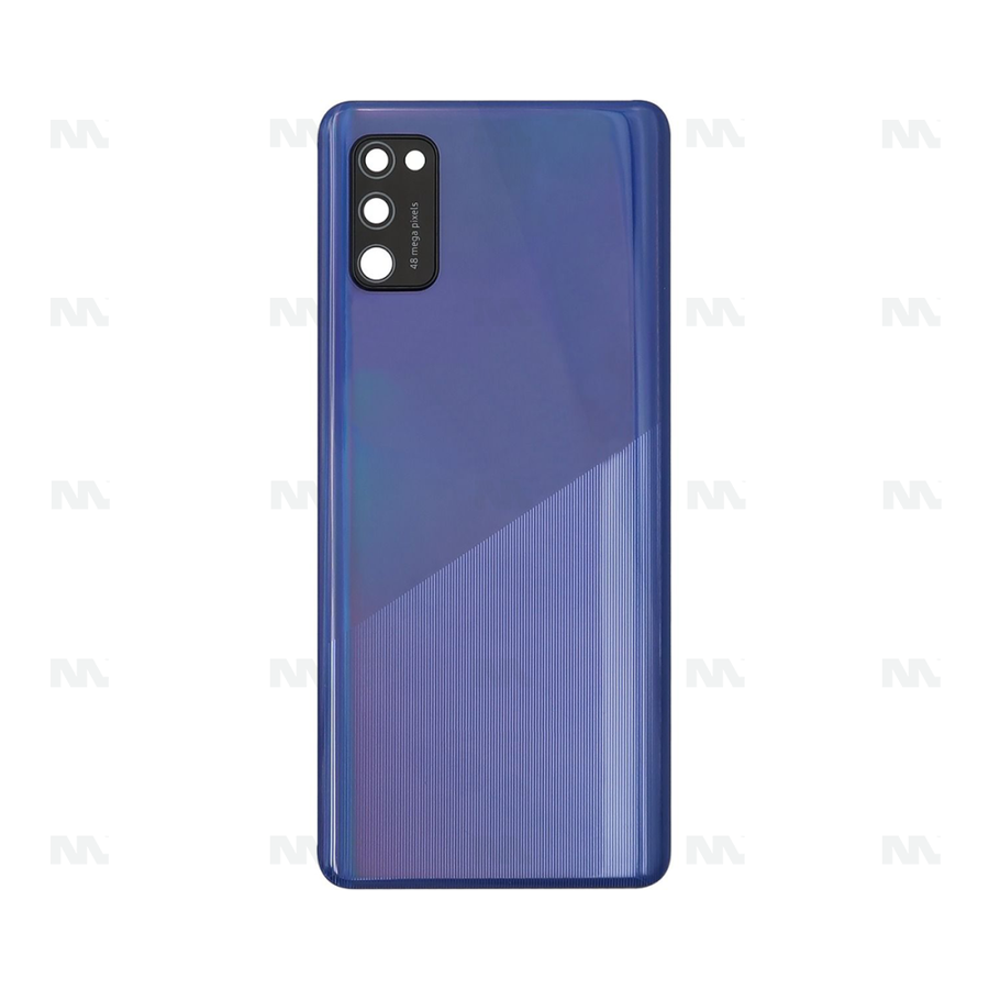 Vitre arrière pour Samsung Galaxy A31 A315F avec prisme pour objectif, couleur bleu écrasé, OEM