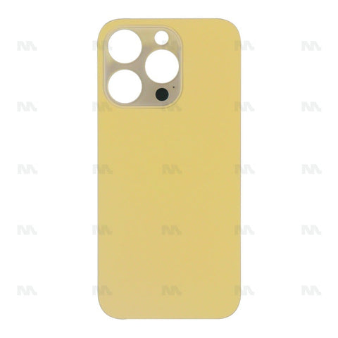 Vitre Arrière sans NFC pour Apple iPhone 14 Pro Max, bloc complet de caméra agrandi compatible avec la couleur or