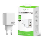 Adaptateur secteur Rixus RXHC20 USB-C, USB-A 20 W blanc