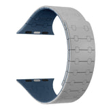 Bracelet magnétique en silicone Rixus pour Apple Watch 42 mm, 44 mm, 45 mm, 49 mm, gris nuage et bleu