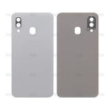 Vitre arrière pour Samsung Galaxy A40 A405F avec objectif blanc OEM