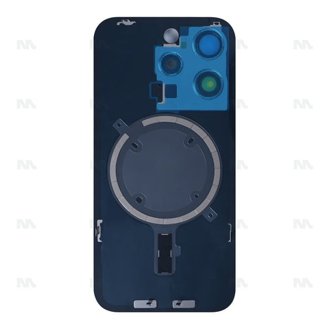 Vitre Arrière sans NFC, cadre d'appareil photo agrandi en titane naturel compatible avec Apple iPhone 15 Pro