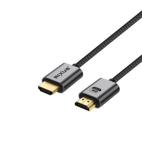 Câble HDMI Rixus RXHU13 Premium 8K 5 m gris sidéral