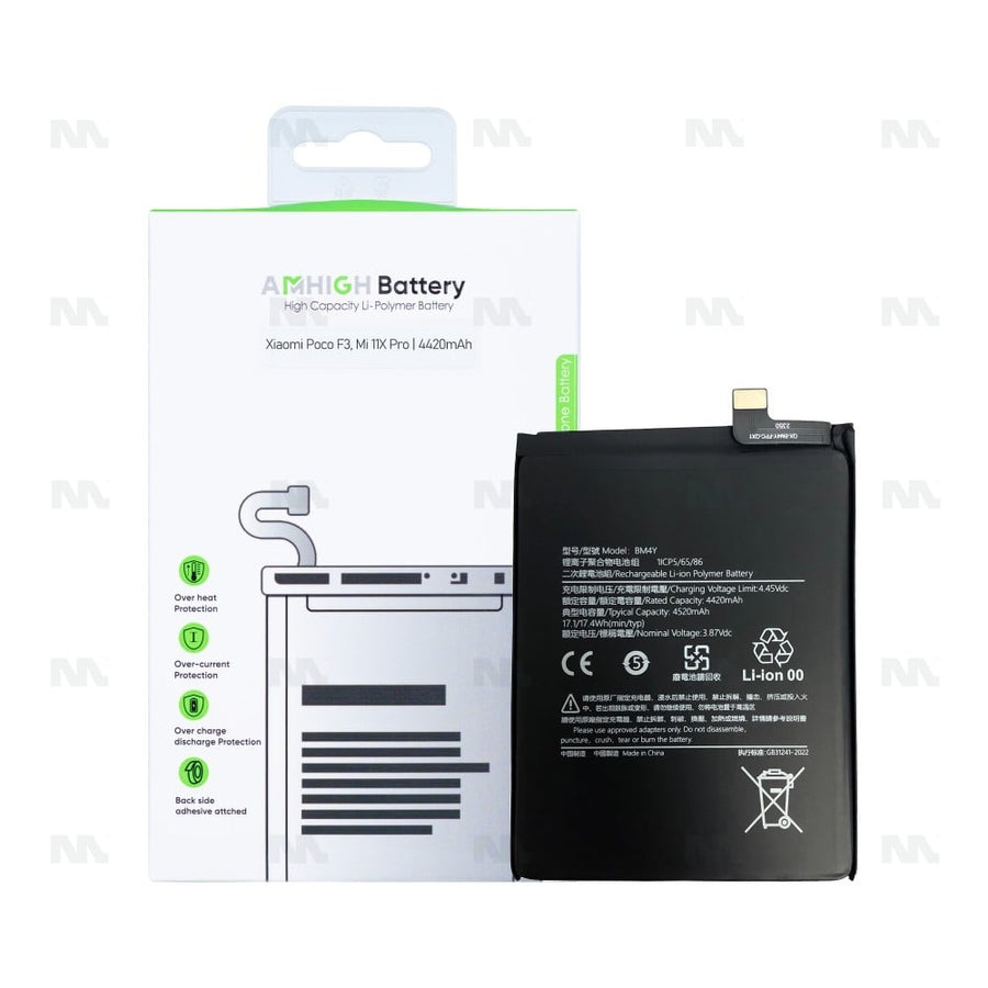 Batterie Xiaomi Poco F3, Mi 11i, Mi 11X Pro (BM4Y) - OEM