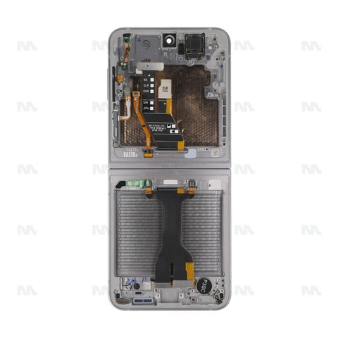 Chassis + Ecran Officiel Service Pack + Vitre pour Samsung Galaxy Z Flip6 F741B - Silver Shadow