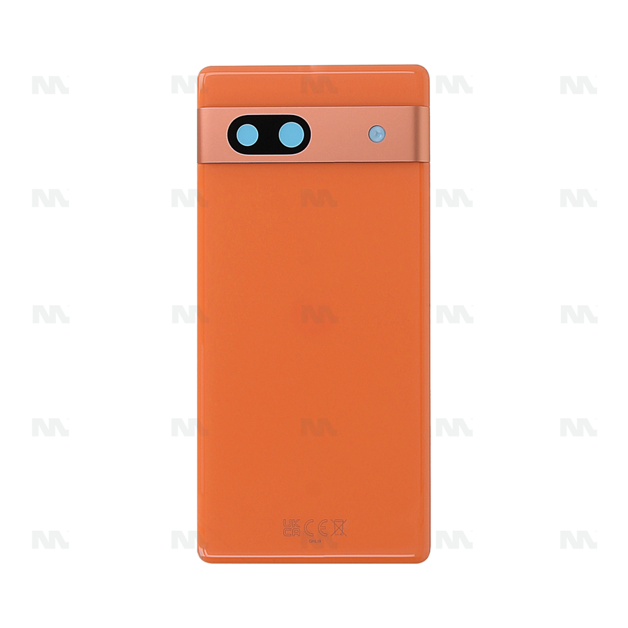 Vitre arrière pour Google Pixel 7a avec objectif corail OEM