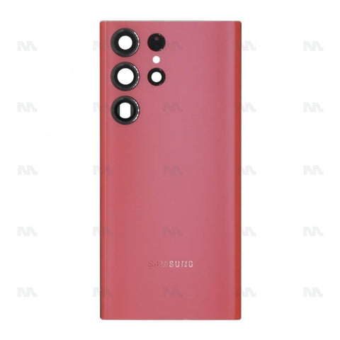 Vitre arrière pour Samsung Galaxy S23 Ultra S918B avec objectif rouge Original