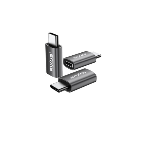Adaptateur OTG USB-C vers Lightning Rixus RXOTG03 gris sidéral (lot de 2)