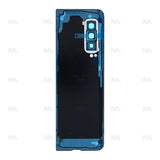 Vitre arrière pour Samsung Galaxy Fold 5G F907B avec espace pour objectif, argent, Original
