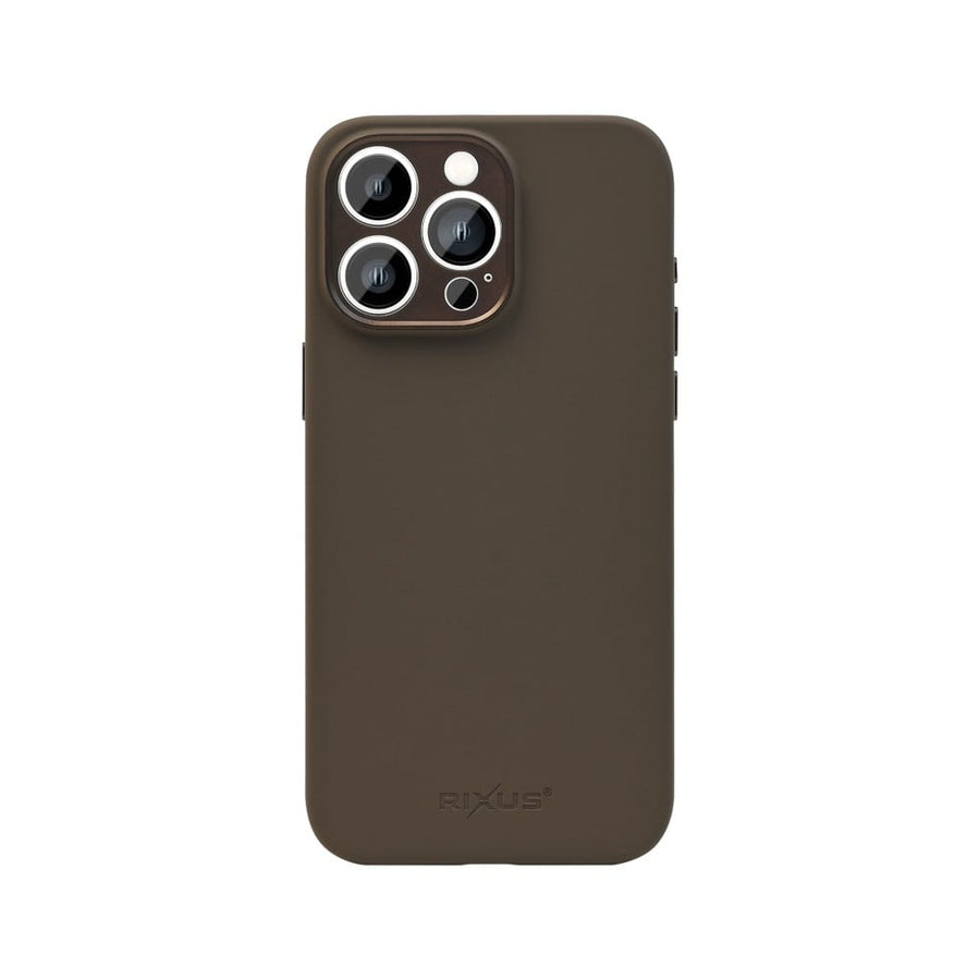 Coque de Protection Rixus ProShield pour Apple iPhone 15 Pro - Marron Foncé