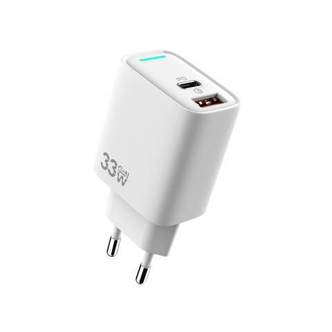 Adaptateur PD Quick GaN CH3350 USB-A vers USB-C 33 W blanc