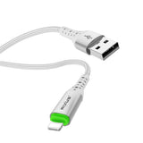 Câble USB-A vers Lightning à déconnexion automatique Rixus RXUC21AL blanc