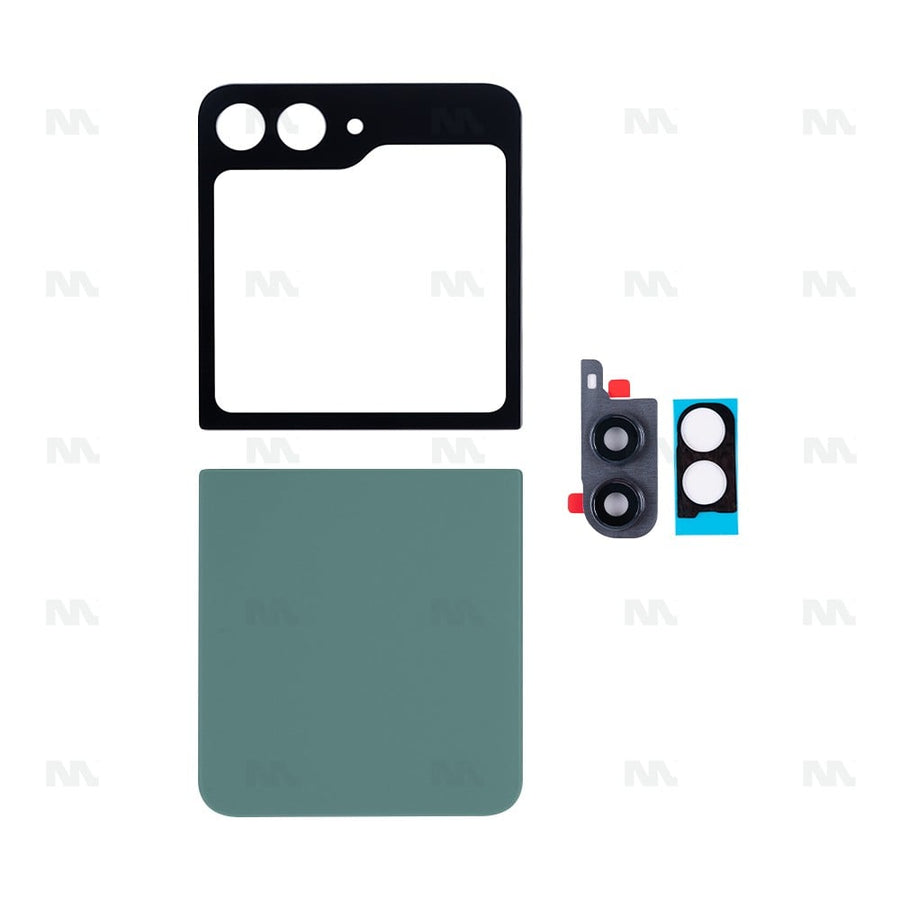 Vitre arrière pour Samsung Galaxy Z Flip5 F731B avec lentille menthe OEM