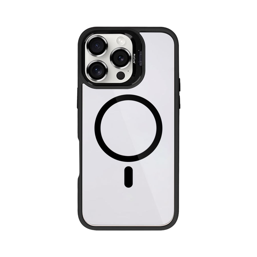 Étui Rixus Classic 03 avec MagSafe pour Apple iPhone 16 Pro Noir