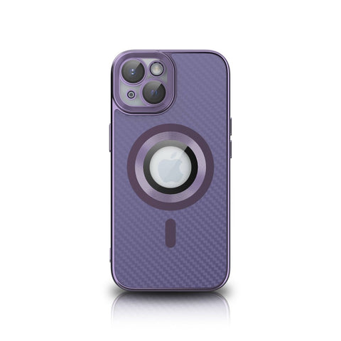 Étui en TPU brillant NY Carbon pour iPhone 15 - Violet foncé