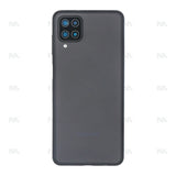 Vitre arrière pour Samsung Galaxy A12 Nacho A127F avec lentille, noire, OEM