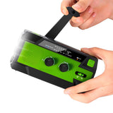 Radio AM/FM portable d'urgence à manivelle solaire 4000 mAh