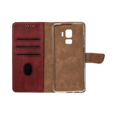 Bibliothèque Rixus pour Samsung Galaxy S9 Plus Rouge foncé