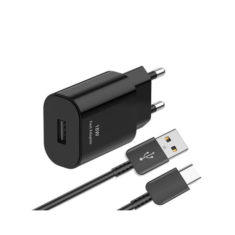 Adaptateur rapide 2-1 CH18W04 USB-A vers USB-C 18 W Noir