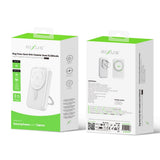 Batterie externe Rixus RXPB71A MagSafe 10 000 mAh avec support pliable Blanc
