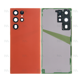 Vitre arrière pour Samsung Galaxy S22 Ultra S908B - Rouge - OEM