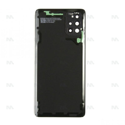 Vitre arrière pour Samsung Galaxy A71 A715F avec prisme pour objectif, couleur noir mat, OEM