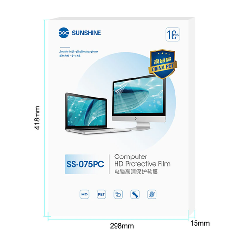 Film protecteur Sunshine SS-075PC HD pour ordinateur portable 16 pouces (10 pièces)
