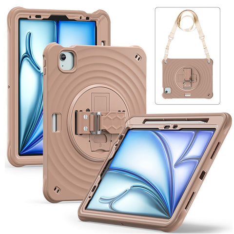 Étui antichoc Rixus RXTC08 pour Apple iPad Air 13 pouces (2024), iPad Pro 12,9 pouces (2018, 2020, 2021, 2022) Latte