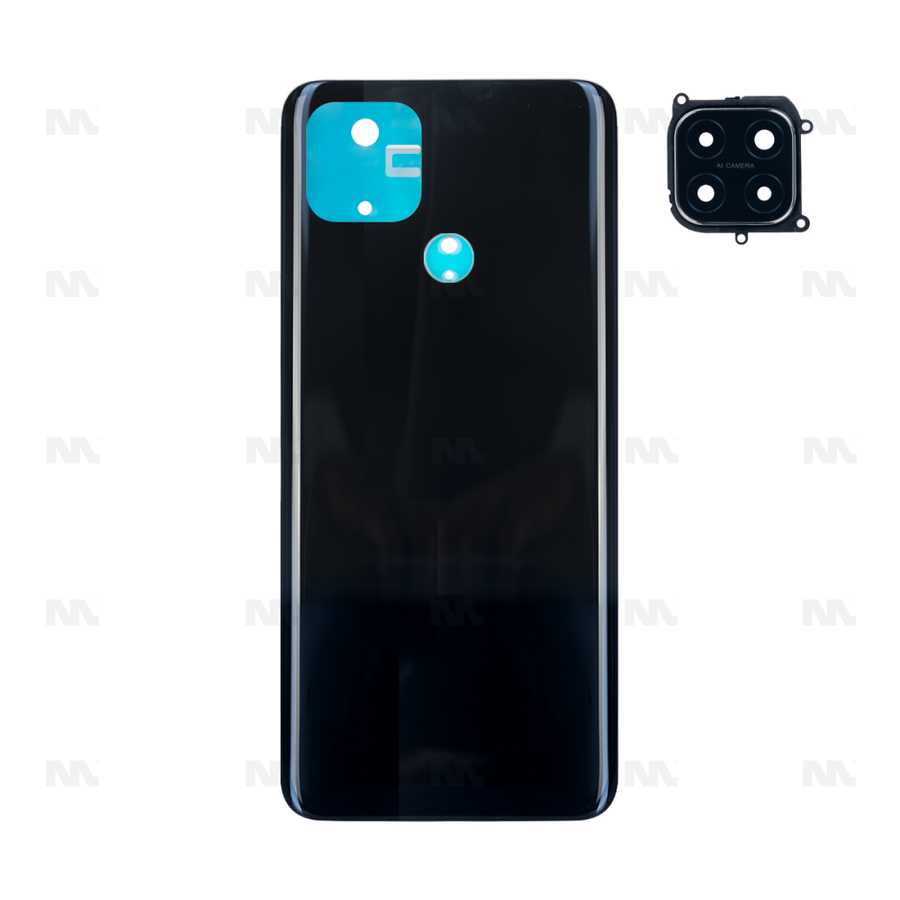 Vitre arrière pour Oppo A15s avec objectif – Noir dynamique – OEM
