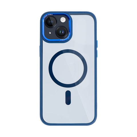 Étui Rixus Classic 04 avec MagSafe pour Apple iPhone 14 bleu foncé