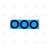 Couvercle d'objectif d'appareil photo pour Samsung Galaxy S25 S931B - Noir - OEM