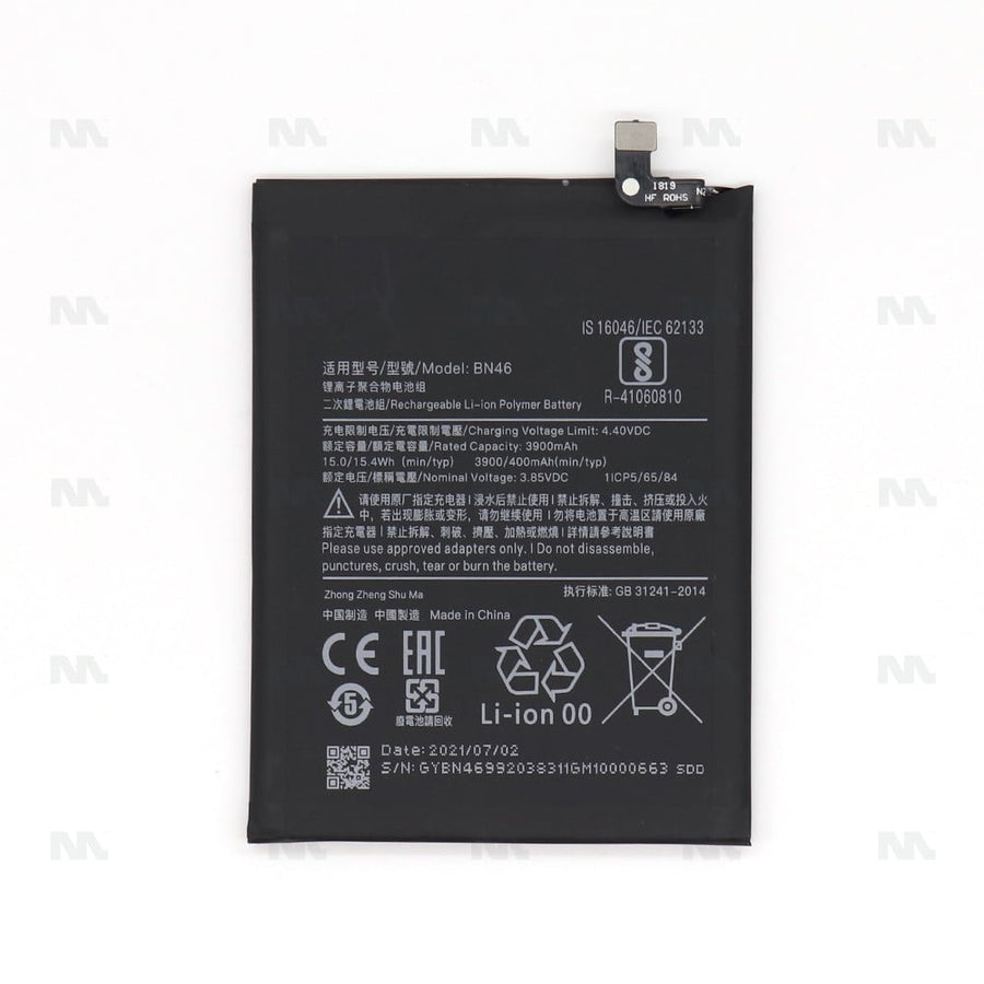 Batterie Xiaomi Redmi Note 6, Note 8, Note 8T (BN46) - OEM