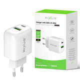 Chargeur Secteur USB-C/A 25W Rixus RXHC02D (Présentoir Comptoir 02)